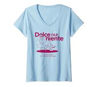 Donna DOLCE FAR NIENTE X rilassarsi senza fare nulla rilassarsi Maglietta con Collo a V