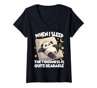 Donna Dolce Pigiama a Forma di Panda: la Maglietta Perfetta per i Maglietta con Collo a V