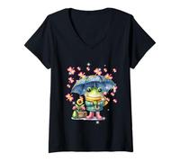 Donna dolce rana rana farfalle bambini ragazze ragazzi bambino Maglietta con Collo a V