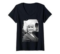 Donna Dolly Parton Country & Cantante Occidentale 1980 Maglietta con Collo a V