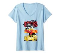 Donna Donald Duck Confused Scribble Maglietta con Collo a V