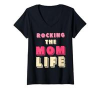 Donna Dondolo La Mamma Vita Mothers Day Vibes Maglietta con Collo a V