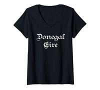 Donna Donegal Eire Donegal Irlanda Maglietta con Collo a V