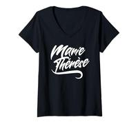 Donna donna ragazze Idea regalo divertente umorismo nome Marie Therese Maglietta con Collo a V
