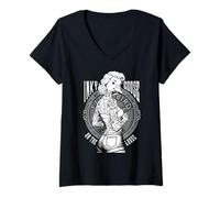 Donna Donna Tatuata Inked Girl Inky Goose sul Pinup Sciolto Maglietta con Collo a V