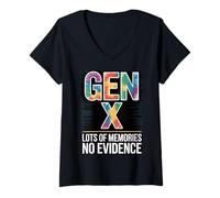 Donna Donna Uomo Generation X Stay Feral Gen X Maglietta con Collo a V