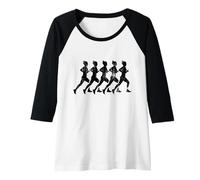 Donna Donne Che corrono Maratona appassionata di Corsa Maglia con Maniche Raglan