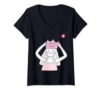 Donna Donne Che Indossano la Migliore Mamma Divertente Design Unisex per Tee Maglietta con Collo a V