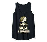 Donna Donne Militari Soldato Donna Curls And Courage Canotta