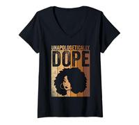 Donna Donne nere impenitentemente drogate Juneteenth Black History Maglietta con Collo a V