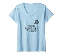 Donna DON'T CRY - Ipswich Fan Fun End of Season Grafica nera Maglietta con Collo a V