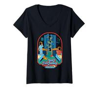 Donna Don't Fall Asleep Monsters Retro Vintage Funny Adult Humor Maglietta con Collo a V