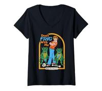 Donna Don't Frig With Me Back Goblin Retro Funny Adult Humor Maglietta con Collo a V