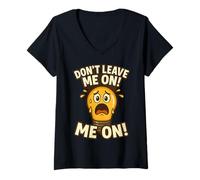 Donna Don't Leave Me On - Citazione divertente di energia della lampadina Maglietta con Collo a V
