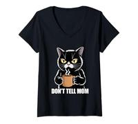 Donna Don't Tell Mom Maglietta con Collo a V