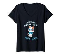 Donna Dopo Che Dio Mi ha Creato, ha Detto Tada, Buffo Vestito da Maglietta con Collo a V