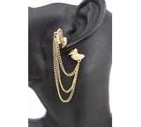 Donna Doppio Lato Cuore Angelo Ali Love Orecchini Argento Oro Lungo Metal Catena