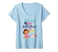 Donna Dora The Explorer Always Ready for Adventure Maglietta con Collo a V