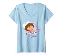 Donna Dora The Explorer And Boots Are Best Friends! Maglietta con Collo a V