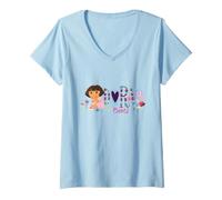 Donna Dora The Explorer And Boots Maglietta con Collo a V