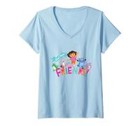 Donna Dora The Explorer Good Times with Good Friends Maglietta con Collo a V