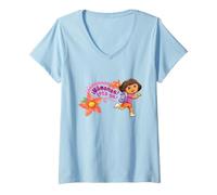 Donna Dora The Explorer Vamanos! Let's Go! Maglietta con Collo a V