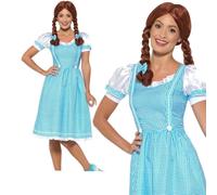 Donna Dorothy Costume Adulti OZ Favola Costume Donna Kansas Libro 8-22