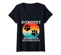 Donna Dorothy Home for Wayward Dogs Cognome Maglietta con Collo a V
