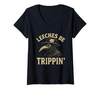 Donna Dottore della peste sanguisughe essere Trippin Ren Faire Maglietta con Collo a V