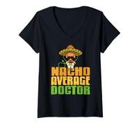 Donna Dottore Non Comune Umorismo Mexicano Maglietta con Collo a V
