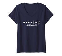 Donna Double Play 6432 Maglietta da Giocatore di Baseball e Softball Maglietta con Collo a V