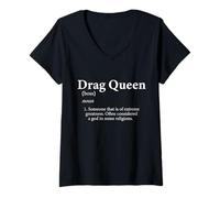 Donna Drag Queen Definition - Accessorio per Costume da Drag Queens Maglietta con Collo a V