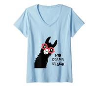 Donna Drama Llama, Only You Can Prevent Drama, Cool Llama Quotes Maglietta con Collo a V