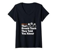 Donna Dream Team di Cui Ti Hanno parlato Maglietta con Collo a V