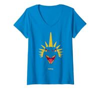 Donna DreamWorks Dragons Nadder Big Face Maglietta con Collo a V