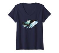 Donna DreamWorks Dragons Toothless and Hiccup Conquer the Skies Maglietta con Collo a V