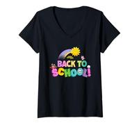 Donna DreamWorks Gabby’s Dollhouse Back To School Sunshine Maglietta con Collo a V