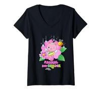 Donna DreamWorks Gabby’s Dollhouse Magical Second Grader Maglietta con Collo a V