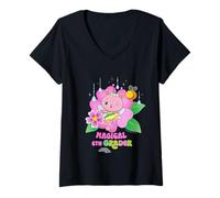 Donna DreamWorks Gabby’s Dollhouse Magical Sixth Grader Maglietta con Collo a V