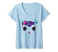 Donna DreamWorks Gabby’s Dollhouse Mercat Big Face Maglietta con Collo a V