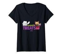 Donna DreamWorks Gabby’s Dollhouse Sweet Treats Halloween Maglietta con Collo a V