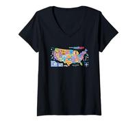 Donna DreamWorks Gabby’s Dollhouse The Movie Kitty Map Maglietta con Collo a V