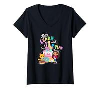Donna DreamWorks Gabby’s Dollhouse The Movie Learn And Play Maglietta con Collo a V