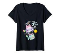 Donna DreamWorks Gabby’s Dollhouse The Movie Meow We Go! Maglietta con Collo a V