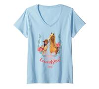Donna DreamWorks Spirit Riding Free The Best Gift Is Friendship Maglietta con Collo a V