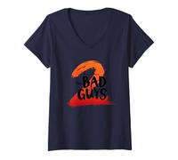 Donna DreamWorks The Bad Guys 2 Logo Maglietta con Collo a V