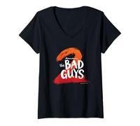 Donna DreamWorks The Bad Guys 2 Movie Logo Maglietta con Collo a V