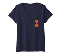 Donna DreamWorks The Bad Guys 2 Mr. Wolf Front & Back Faux Pocket Maglietta con Collo a V