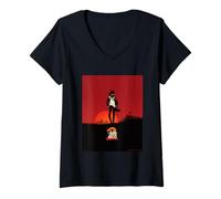 Donna DreamWorks The Bad Guys 2 Mr. Wolf Poster Style Maglietta con Collo a V