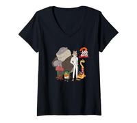 Donna DreamWorks The Bad Guys 2 The Original Bad Guys 2D Style Maglietta con Collo a V